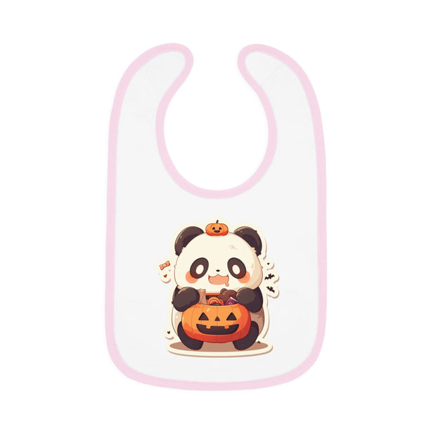 Panda with Pumpkin Hat – Infant Bib