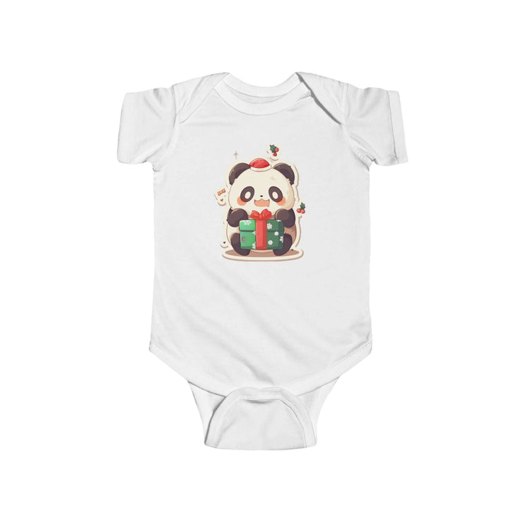 Holiday Panda Joy – Infant Fine Jersey Bodysuit