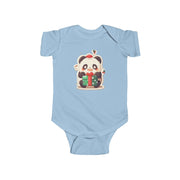 Holiday Panda Joy – Infant Fine Jersey Bodysuit