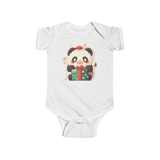 Holiday Panda Joy – Infant Fine Jersey Bodysui