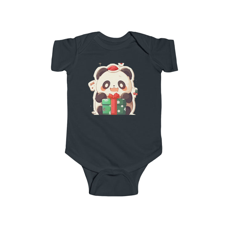 Holiday Panda Joy – Infant Fine Jersey Bodysui