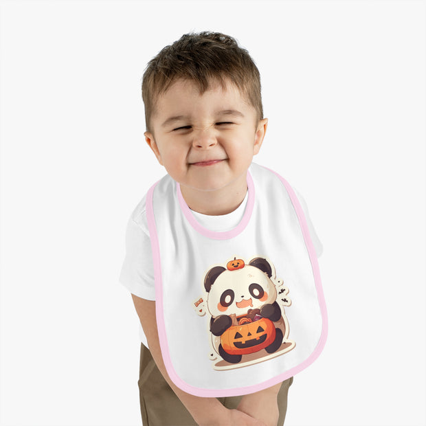 Panda with Pumpkin Hat – Infant Bib