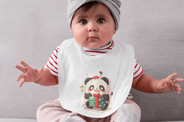 Bib Baby Christmas Festive Panda