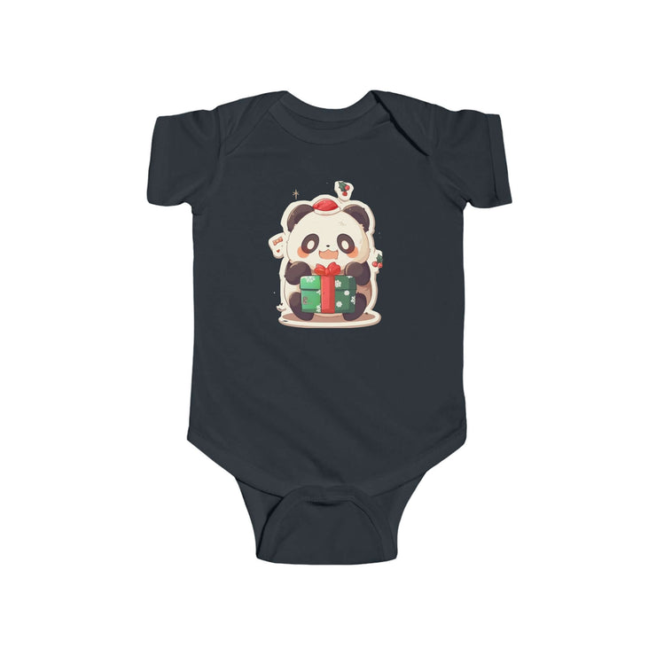 Holiday Panda Joy – Infant Fine Jersey Bodysuit