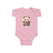 Holiday Panda Joy – Infant Fine Jersey Bodysuit